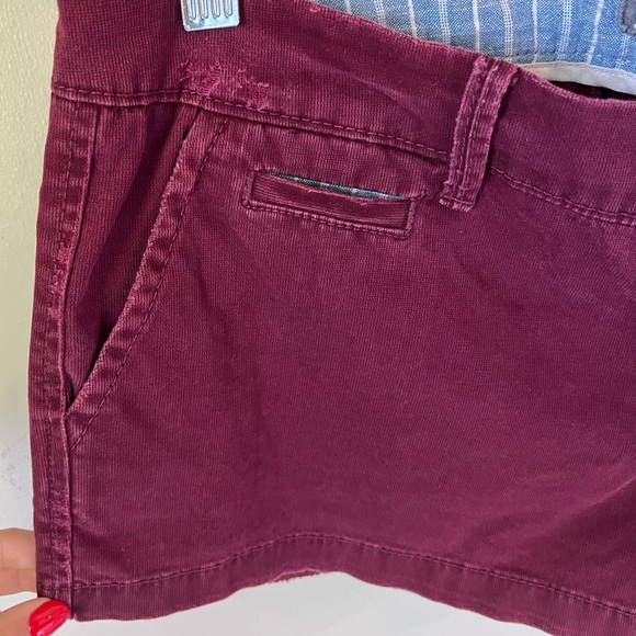 Abercrombie & Fitch Women’s Burgundy Shorts | Size 6 Perfect Stretch | Vintage - Picture 6 of 9